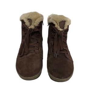 earth origins side zip dark brown winter boots